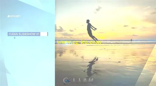 简单干净优雅的企业业务介绍镜面幻灯片展示AE模板 Videohive Clean Slideshow 197的图片4