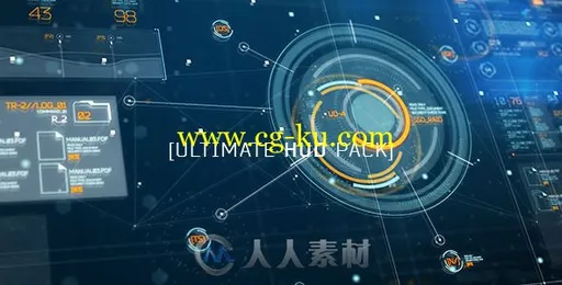 高科技全息数据投影信息可视化HUD界面展示AE模板Videohive Ultimate HUD Pack 197的图片1