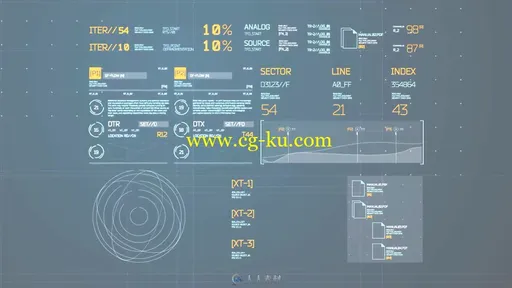 高科技全息数据投影信息可视化HUD界面展示AE模板Videohive Ultimate HUD Pack 197的图片4