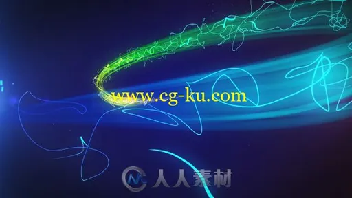 美丽五颜六色的粒子彩带飞舞标志显示LOGO演绎AE模板 Videohive Colorful Particle的图片1