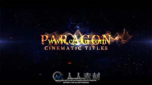 史诗高贵金色粒子文字字幕影视标题展示AE模板Videohive Paragon Cinematic Titles的图片1