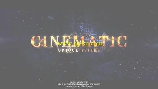 史诗高贵金色粒子文字字幕影视标题展示AE模板Videohive Paragon Cinematic Titles的图片3