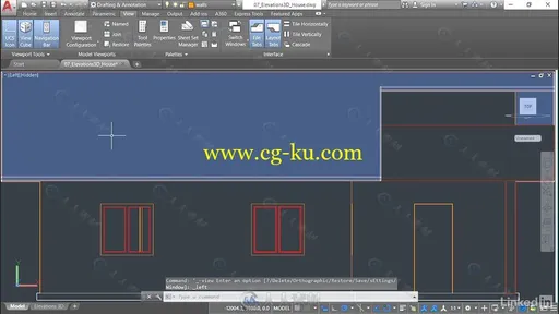 AutoCAD中2D与3D建筑立面技术视频教程 AutoCAD 2D & 3D Elevations的图片1