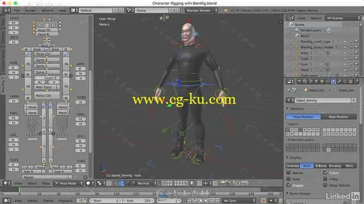 Blender中Rigging角色骨骼技术训练视频教程 Blender Character Rigging with BlenRig的图片1