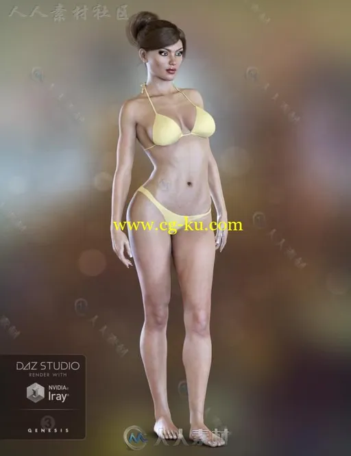 性感肌白貌美的女性角色3D模型合辑的图片2