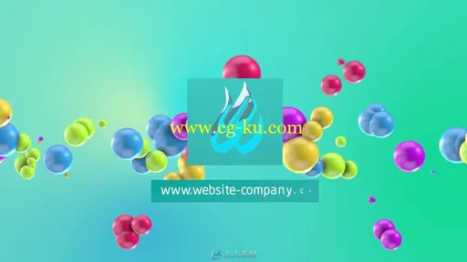 绚丽多彩的3D卡通运动球儿童品牌标志展示AE模板Videohive Colorful 3D Balls Kids的图片3