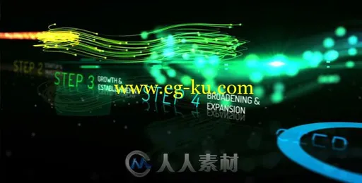 绚丽多彩的光线粒子拖尾企业时间轴展示幻灯片AE模板 Videohive Rainbow Corporate的图片2