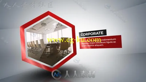 创意现代公司商业项目展示宣传视频包装AE模板 Videohive Corporate Profile Vide的图片1