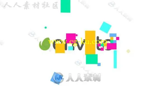 简约干净的图形拼接标志显示LOGO演绎AE模板 Videohive Clean Digital Logo 19529789的图片1