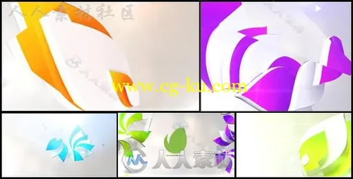 美丽花朵盛开镜面光斑效果标志展示LOGO演绎AE模板 Videohive Logo Intro 19679306的图片1