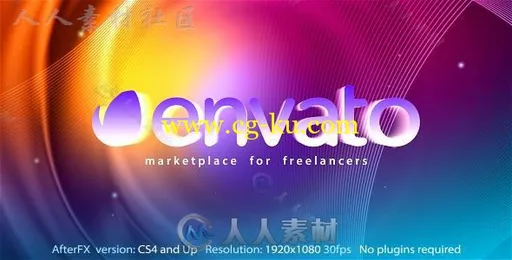 网罩环绕缤纷多彩的粒子标志LOGO演绎AE模板 Videohive Color Logo 19354470的图片1