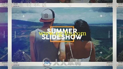 创意多画面展示夏季旅游照片幻灯片相册动画AE模板Videohive Summer Slideshow 199的图片1