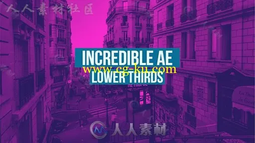 简单优雅扁平化字幕条标题动画展示幻灯片AE模板 Videohive AE Lower Thirds 19367980的图片3