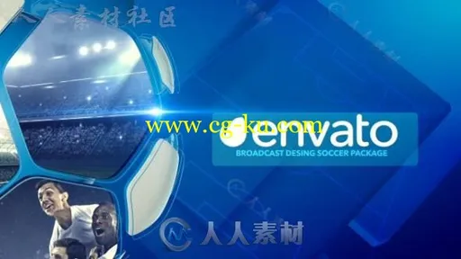 现代时尚3D镜面足球展示照片电视广播视频包装AE模板Videohive Broadcast Soccer P的图片1