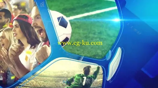 现代时尚3D镜面足球展示照片电视广播视频包装AE模板Videohive Broadcast Soccer P的图片2