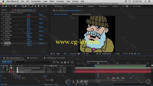 AE口型音频动画同步技术视频教程 PLURALSIGHT AFTER EFFECTS CC ANIMATING LIP SYNC的图片2