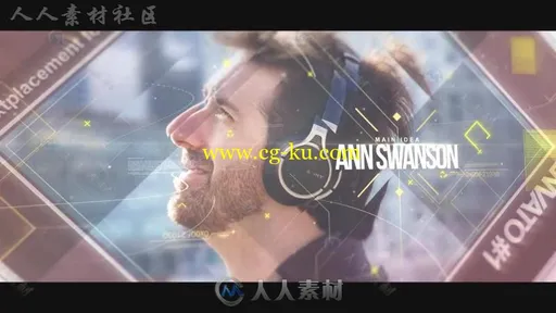 创意炫酷空间图形拼贴视差幻灯片相册动画AE模板Videohive Anti Parallax Slidesho的图片2