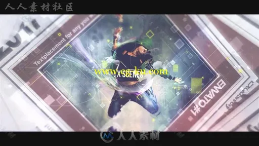 创意炫酷空间图形拼贴视差幻灯片相册动画AE模板Videohive Anti Parallax Slidesho的图片3