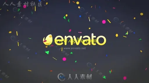 简单美丽的纸屑散落标志显示LOGO演绎AE模板 Videohive Confetti Logo 15347902的图片2