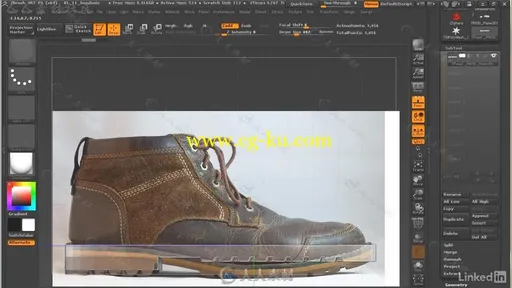 ZBrush真实皮鞋超精细雕刻制作视频教程 ZBrush Modeling Footwear的图片4