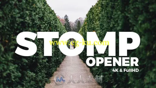 现代时尚动感节奏照片快速显示幻灯片相册动画AE模板Videohive Stomp Opener 20000的图片1