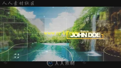 创意梦幻动感图形叠加照片展示视差幻灯片相册动画AE模板Videohive Clean Paralla的图片1