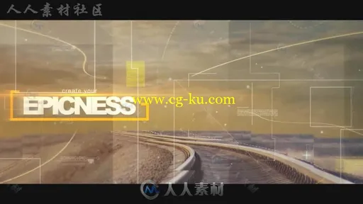 创意梦幻动感图形叠加照片展示视差幻灯片相册动画AE模板Videohive Clean Paralla的图片3