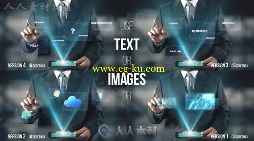 高科技全息屏幕现代企业商务展示幻灯片产品宣传AE模板Videohive Hologram Busines的图片3