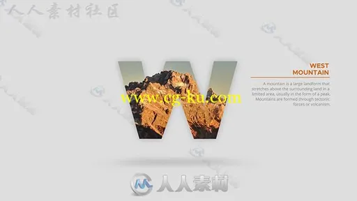 时尚完美创意字母镂空效果图文展示幻灯片AE模板Videohive Word - Professional Ty的图片2