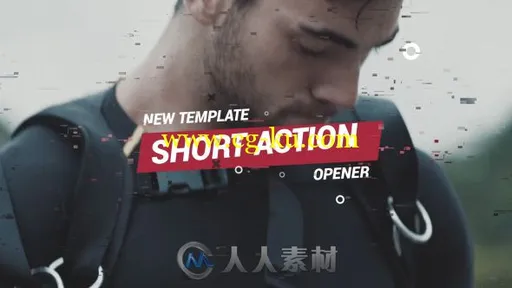 全新时尚短动作运动视频展示幻灯片视频包装AE模板Videohive Short Action Opener的图片1