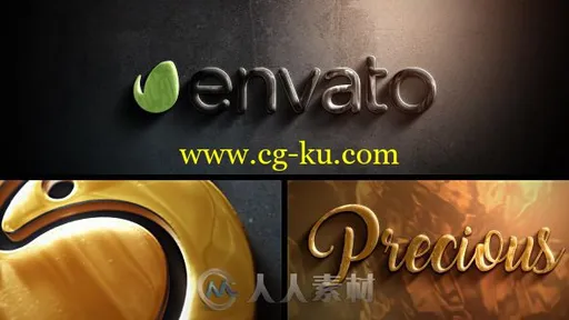 高贵华丽金属质感标志优雅显示LOGO演绎AE模板 Videohive Metallic Logo 20021758的图片1