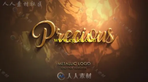 高贵华丽金属质感标志优雅显示LOGO演绎AE模板 Videohive Metallic Logo 20021758的图片3