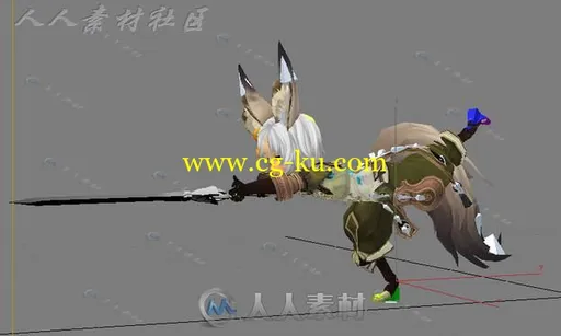 经典剑灵召唤师绑定加舞剑动作3D模型的图片2