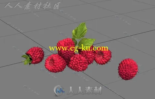 美味新鲜的水果越梅3D模型合辑的图片1