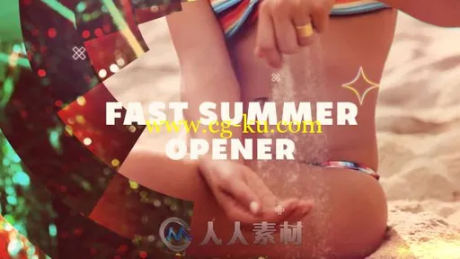 快速动感夏季照片展示幻灯片相册动画AE模板Videohive Fast Summer Opener 20037251的图片1