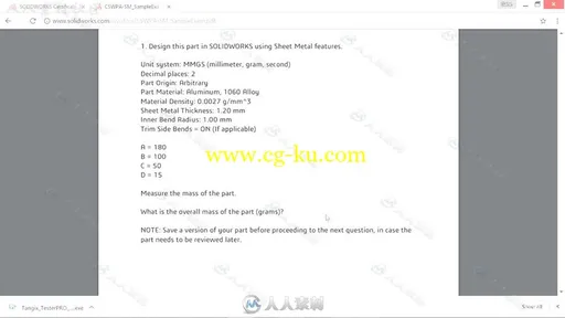 Solidworks认证级钣金设计训练视频教程 Cert Prep SOLIDWORKS Sheet Metal的图片2