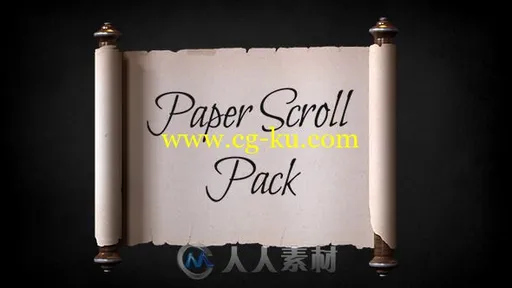 古老卷轴打开哥特式复古地图宝藏展示幻灯片AE模板Videohive Paper Scroll Pack Te的图片1