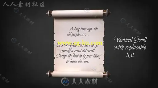 古老卷轴打开哥特式复古地图宝藏展示幻灯片AE模板Videohive Paper Scroll Pack Te的图片2