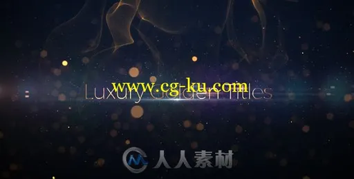 豪华金色粒子文字标题动画展示幻灯片AE模板Videohive Luxury Golden Titles 19901387的图片1