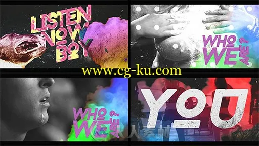 时尚动感杂渍效果影视片头视频包装AE模板 Videohive We Are Grunge Opener 19995335的图片1