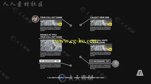 信息线条呼出文字标题图表注释介绍幻灯片AE模板 Videohive AREA Call-Outs 10790126的图片3