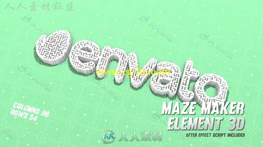 震撼炫酷3D迷宫制作展示幻灯片AE模板 Videohive Maze Maker Element 3D 20033432的图片1