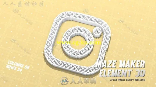 震撼炫酷3D迷宫制作展示幻灯片AE模板 Videohive Maze Maker Element 3D 20033432的图片2