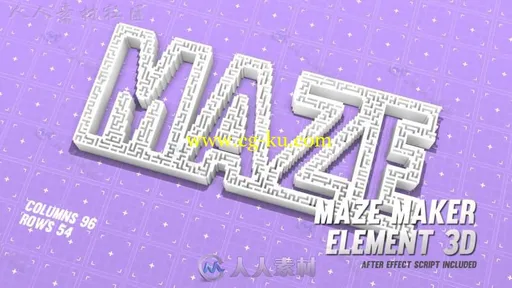 震撼炫酷3D迷宫制作展示幻灯片AE模板 Videohive Maze Maker Element 3D 20033432的图片3