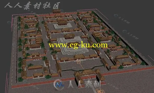 现实故宫全景模型3D场景模型的图片1