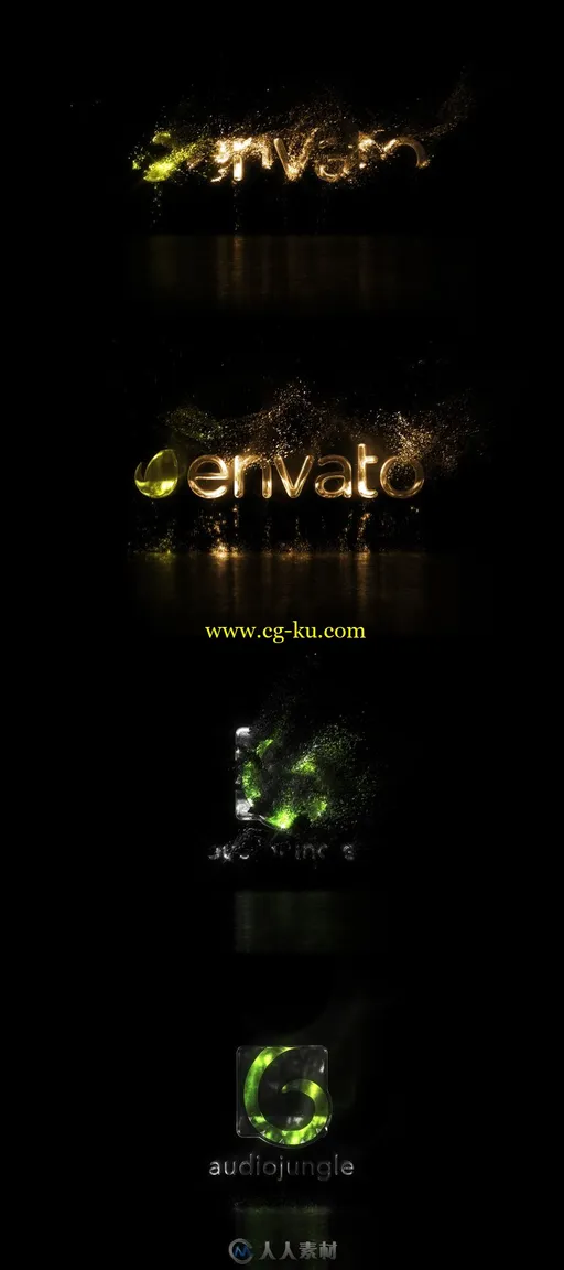 高贵大气金色粒子标志动画LOGO演绎AE模板 Videohive Particle Logo 20001529的图片1