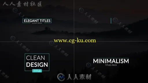 现代美观的最小迷你标题动画展示幻灯片AE模板Videohive Minimal Tiltes Pack 1999的图片2