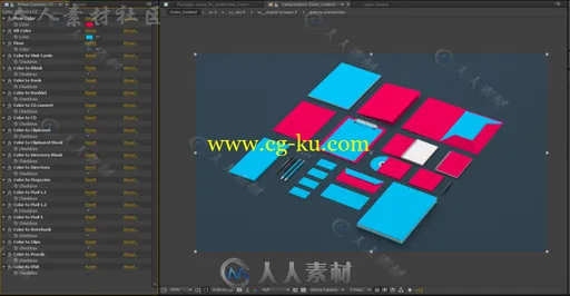 现代干净优雅的商务企业平面VI包装视觉动画展示幻灯片AE模板Videohive Mock-up Vi的图片1