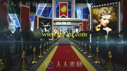 震撼现代3D颁奖典礼红地毯开场视频包装AE模板 Videohive Red Carpet 8163827的图片2