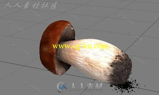 可爱的大蘑菇3D模型的图片1